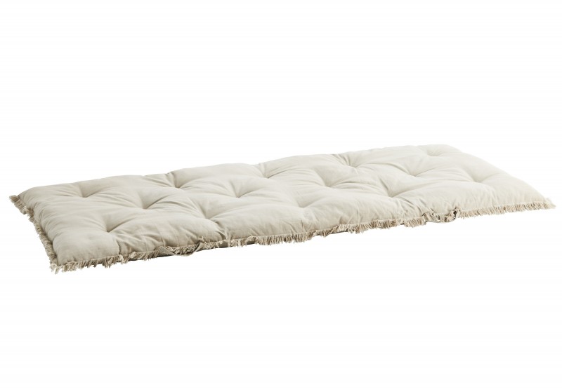 COTTON MATTRESS WITH FRINGES TAUPE